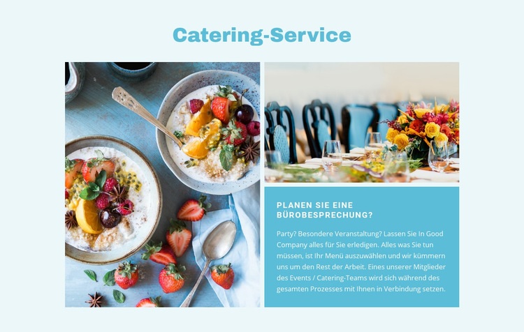 Catering-Service Website-Modell