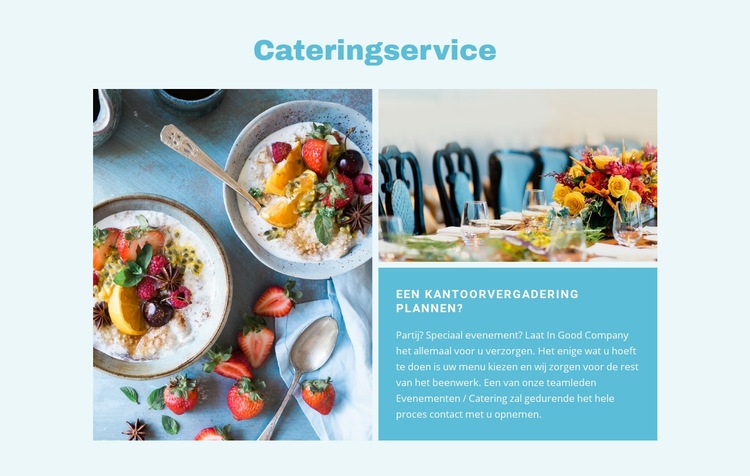 Cateringservice Website Builder-sjablonen