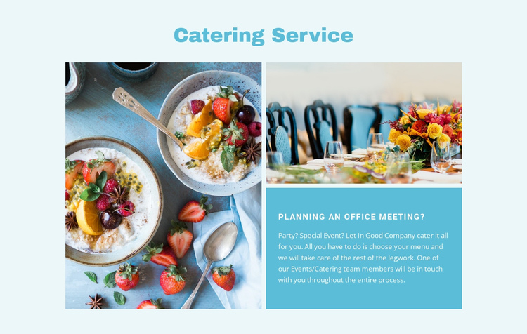Catering Service One Page Template