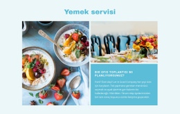 Yemek Servisi - Kullanımı Kolay Açılış Sayfası