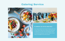 Catering Service - Drag & Drop Website Mockup