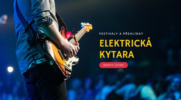 Festivaly elektrické kytary Šablona