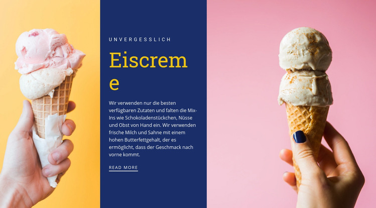 Eistüten HTML-Vorlage