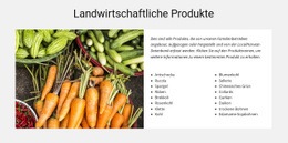 Landwirtschaftliche Produkte - Anpassbare Vorlage