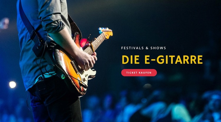 E-Gitarren-Festivals Website-Modell