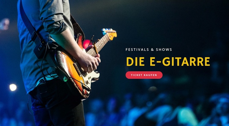 E-Gitarren-Festivals Website-Vorlage