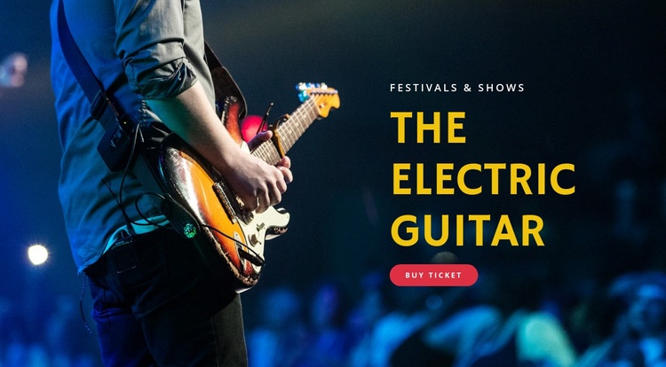 Electric guitar festivals Elementor Template Alternative