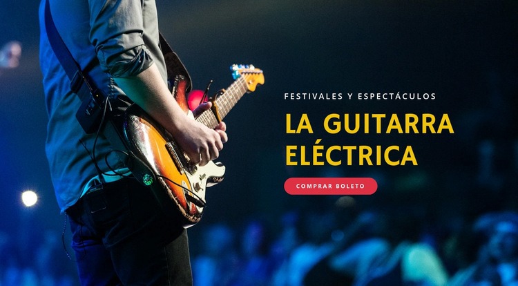 Festivales de guitarra eléctrica Maqueta de sitio web