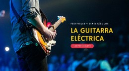Festivales De Guitarra Eléctrica: Plantilla De Sitio Web Sencilla