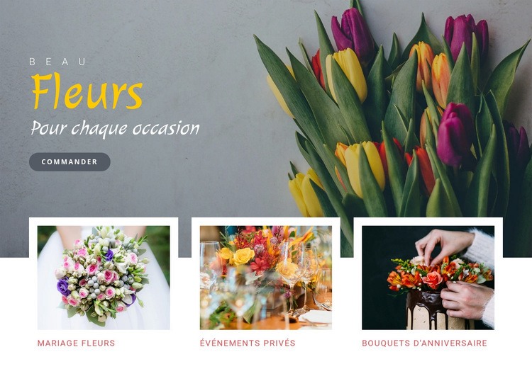Blooms occasion belle Conception de site Web