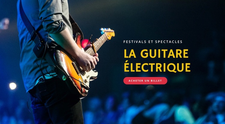 Festivals de guitare électrique Modèles de constructeur de sites Web