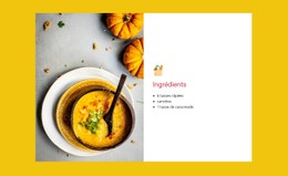 Informations Nutritionnelles Des Ingrédients Modèle Gratuit