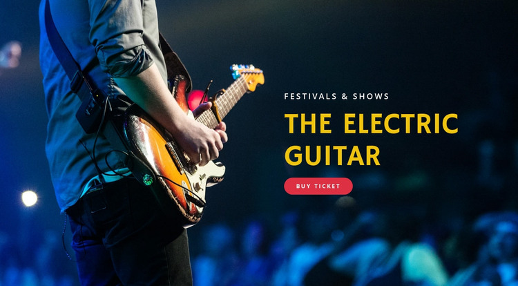 Electric guitar festivals HTML Template