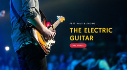 Stunning HTML5 Template For Electric Guitar Festivals