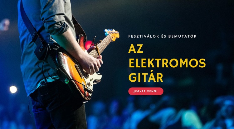 Elektromos gitár fesztiválok HTML Sablon