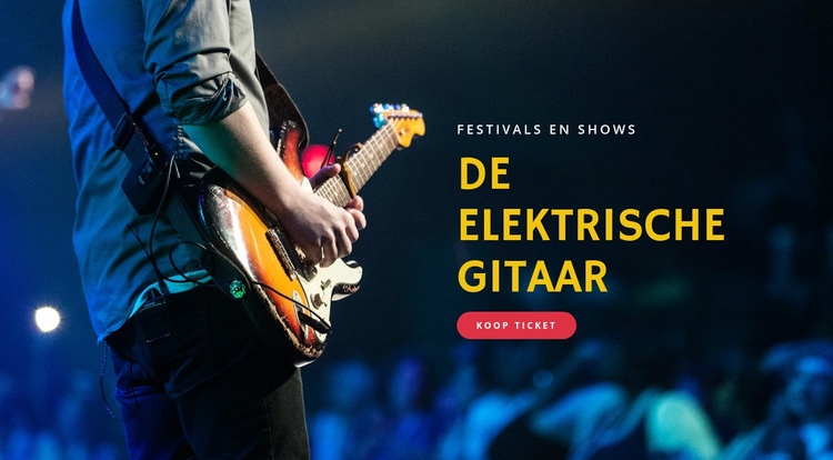 Elektrische gitaarfestivals HTML-sjabloon