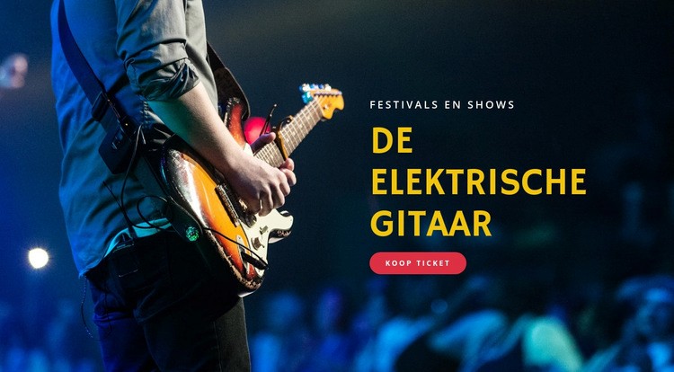 Elektrische gitaarfestivals Website sjabloon