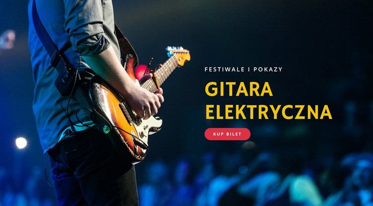 Festiwale gitar elektrycznych Makieta strony internetowej