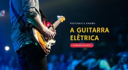 Design De Site Premium Para Festivais De Guitarra Elétrica