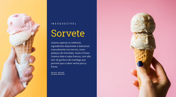 Casquinhas de sorvete Tema WordPress