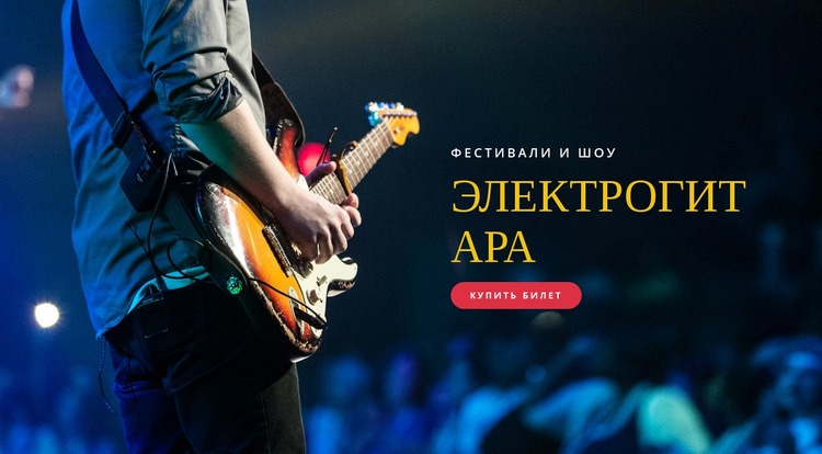 Фестивали электрогитары Шаблон веб-сайта