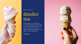 Dondurma Külahı CSS ızgara Şablonu