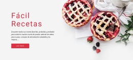 Recetas Fáciles Plantilla HTML CSS Responsiva