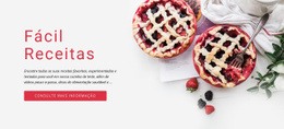 Modelo HTML5 Impressionante Para Receitas Fáceis