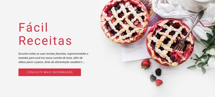 Receitas fáceis Landing Page