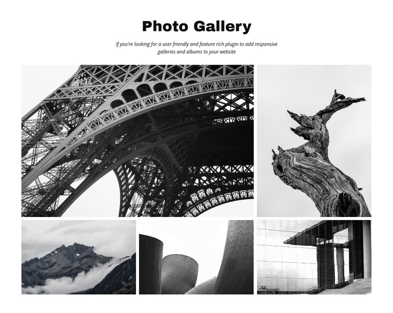 Photo Gallery Web Page Design