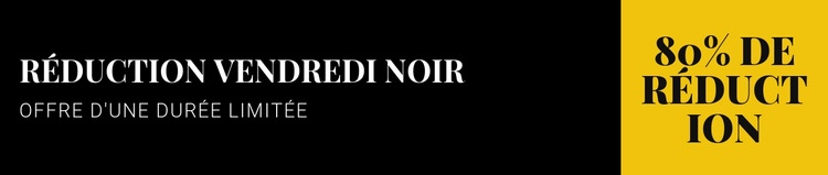 Réduction du vendredi noir Modèles de constructeur de sites Web