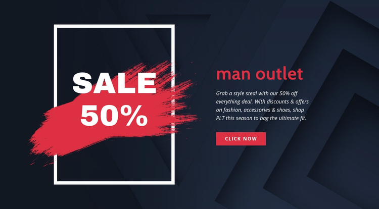 Outlet online One Page Template