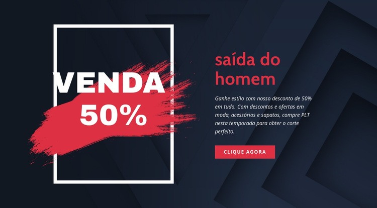 Outlet online Modelo de uma página