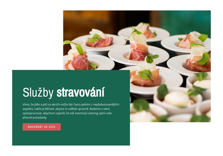 Stravovací služby Webový design