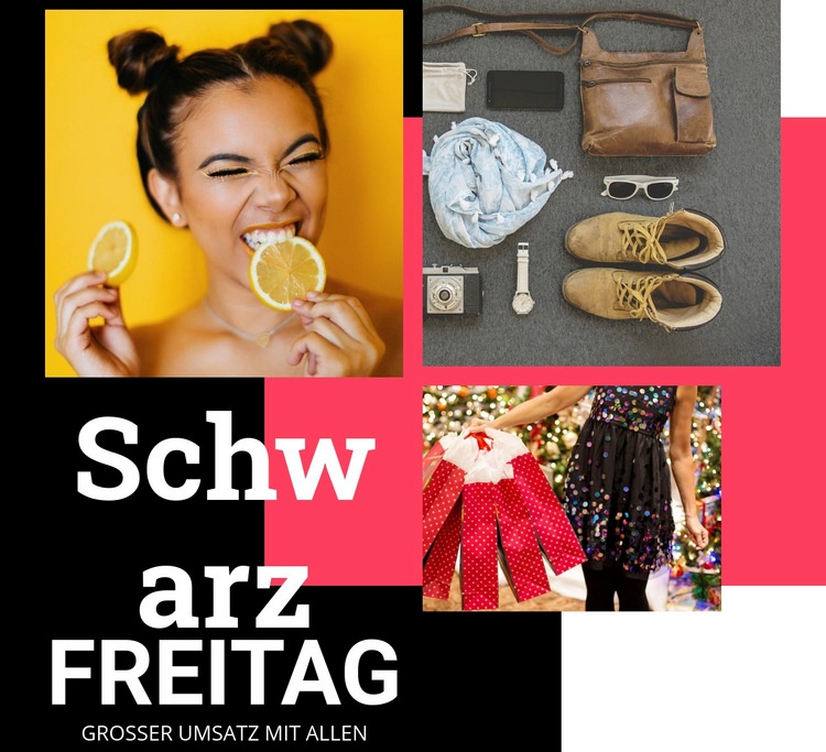 Schwarzer Freitag Verkauf mit Bildern Website design