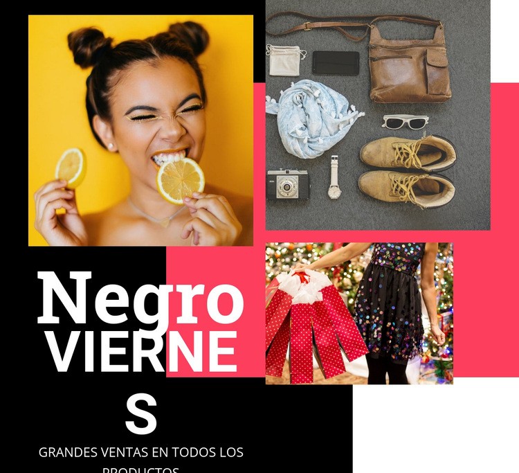 Venta de viernes negro con imágenes Creador de sitios web HTML