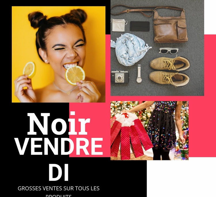 Vente du vendredi noir avec images Conception de site Web