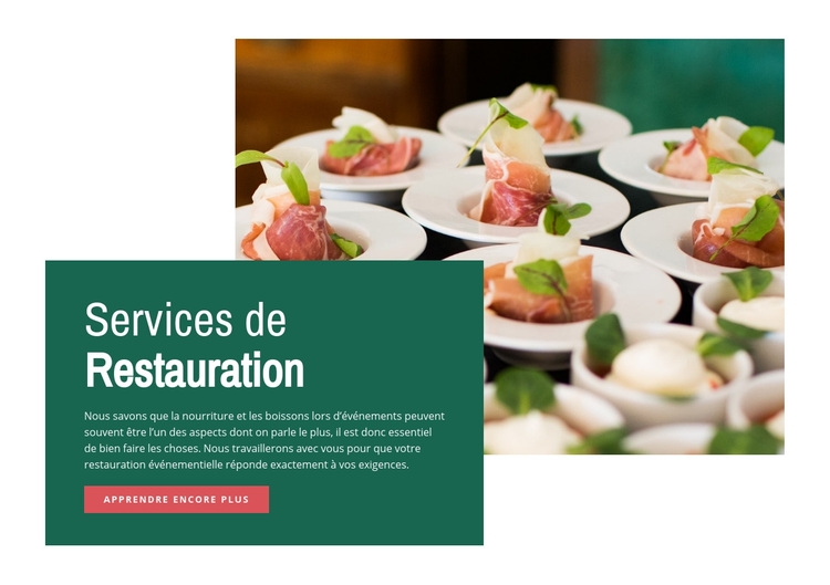 Services de restauration alimentaire Thème WordPress
