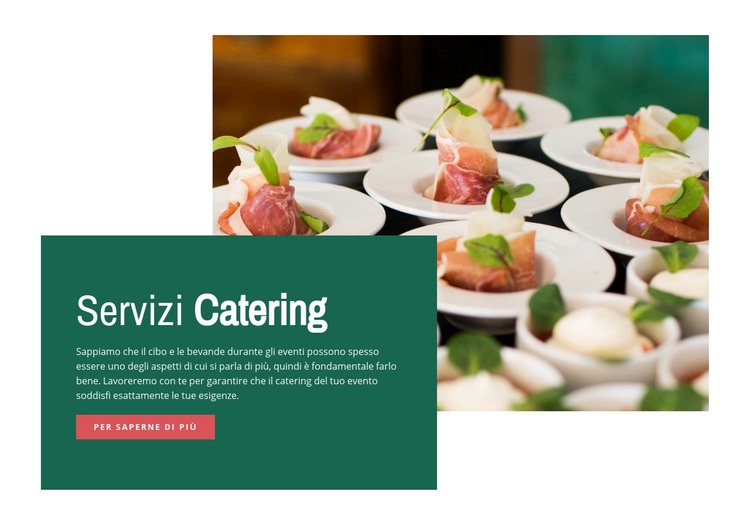 Servizi di ristorazione Mockup del sito web