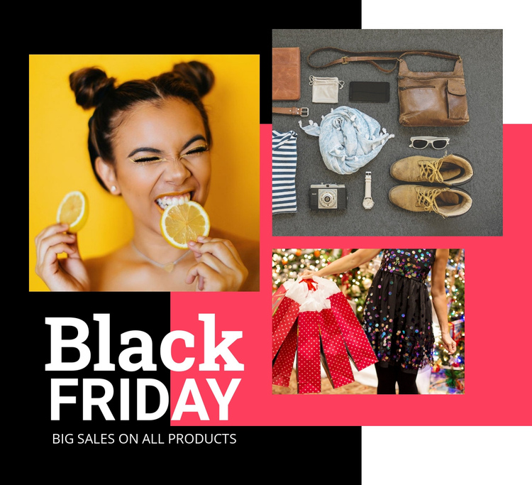 Black friday sale with images One Page Template