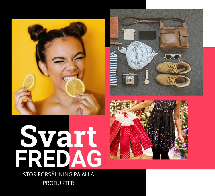 Black Friday -försäljning med bilder Hemsidedesign