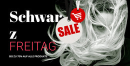 Verkaufsblock Mit Dunklem Hintergrund - Einfache HTML-Vorlage