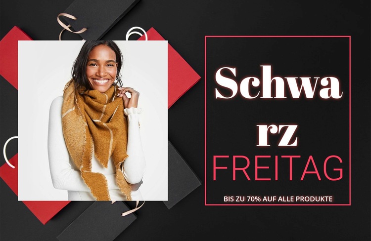 Schwarzer Freitag Website-Modell