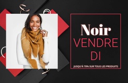 Modèle Web Réactif Pour Vendredi Noir