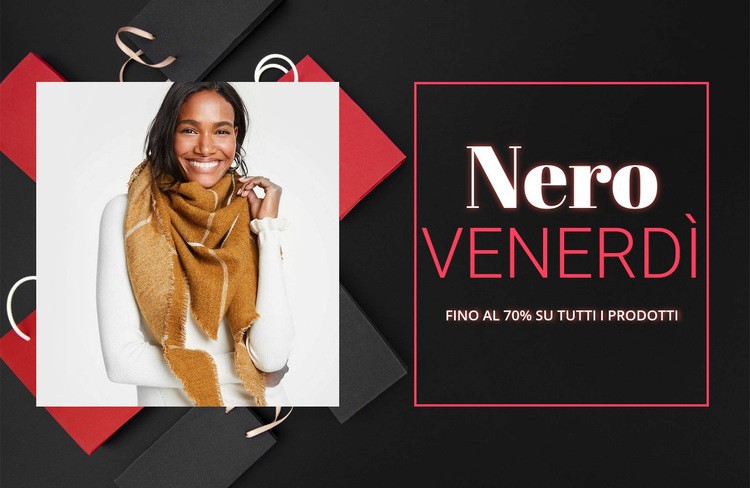 Venerdì nero Mockup del sito web