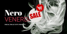 Blocco Di Vendita Con Sfondo Scuro - Modello HTML