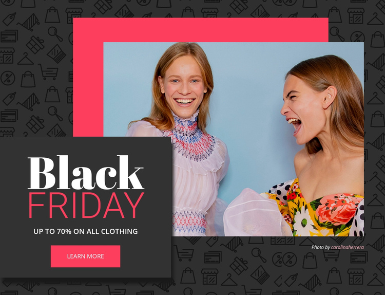 Black friday deals One Page Template