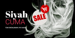 Koyu Arka Plan Ile Satış Bloğu - Basit HTML Şablonu