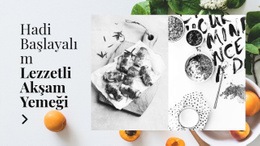 Lezzetli Hafif Akşam Yemeği Için Sayfa Düzeni