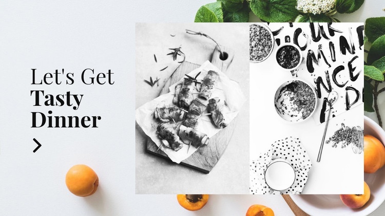Delicious light dinner Webflow Template Alternative